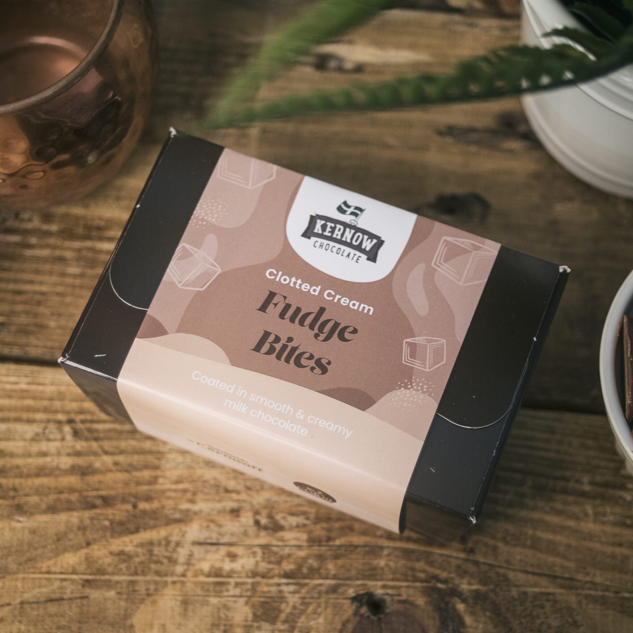Milk Chocolate Coated Fudge Bites Clotted Cream 240g Box Kernow