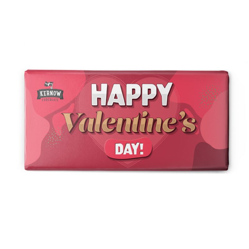Milk Chocolate Bar Valentine's Day by Kernow Chocolate